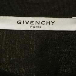 Pre Owned Givenchy Black Mesh Insert Distressed Jersey T-Shirt L