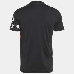 Pre Owned Givenchy Black Printed Jersey Crewneck T-Shirt S