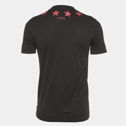 Pre Owned Givenchy Black Stars Print Jersey Crew Neck T-Shirt S