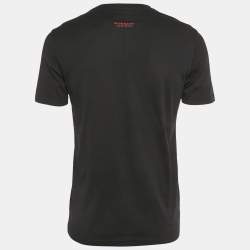 Pre Owned Givenchy Black Cross Print Jersey Crewneck T-Shirt S