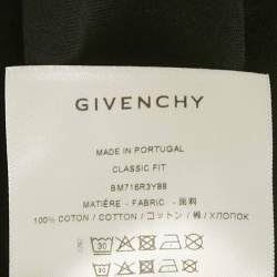 Pre Owned Givenchy Black Eiffel Embroidered Jersey Classic Fit T-Shirt L