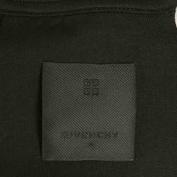 Pre Owned Givenchy Black Eiffel Embroidered Jersey Classic Fit T-Shirt L