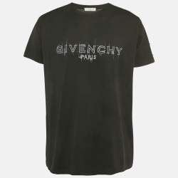 Pre Owned Givenchy Black Logo Print Jersey Loose Fit T-Shirt S