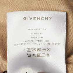 Pre Owned Givenchy Beige Logo Print Cotton Hoodie S