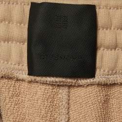 Pre Owned Givenchy Beige Logo Print Cotton Shorts M