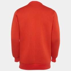 Pre Owned Givenchy Red Bambi Print Neoprene Crewneck Sweatshirt XS