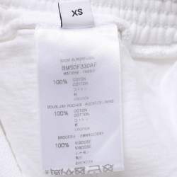 مملوكة مسبقًا Givenchy White Cotton Logo Embroidered Short XS