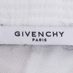 مملوكة مسبقًا Givenchy White Cotton Logo Embroidered Short XS