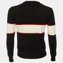 Pre Owned سويتر جيفنشي رقبة مستديرة صوف شعار أسود مقاس صغير جدًا (اكس سمول)