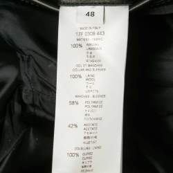 مملوكة مسبقًا Givenchy Black Star Applique Leather Zip-Up Jacket M