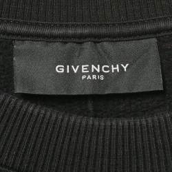 Pre Owned سويتشرت جيفنشي قطن أسود بطباعة دوبرمان رقبة مستديرة مقاس متوسط