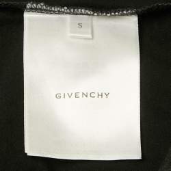 مملوكة مسبقًا هودي جيفنشي قطن محاك أسود بطبعة شعار ممزق مقاس صغير