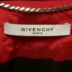 Pre Owned جاكيت بومبر جيفنشي جلد أسود برقعة روتفايلر كبير جدًا جدًا جدًا