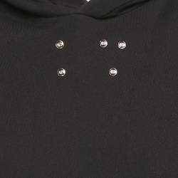 Pre Owned Givenchy Black Cotton Distressed Sleeveless Hoodie S