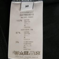 Pre Owned تي شيرت جيفنشي جيرسي مطبوع عليه شعار أسود بتأثير متآكل مقاس وسط