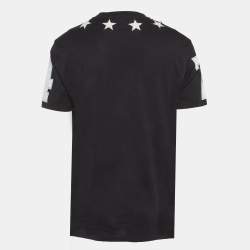 Pre Owned Givenchy Black Jersey Star Motif Embroidered T-Shirt XL