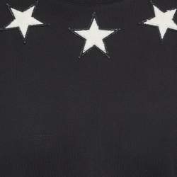 Pre Owned Givenchy Black Jersey Star Motif Embroidered T-Shirt XL