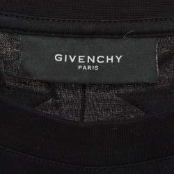 Pre Owned Givenchy Black Jersey Star Motif Embroidered T-Shirt XL