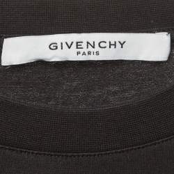 Pre Owned Givenchy Black broken Logo Print Cotton T-Shirt M