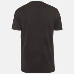 Pre Owned Givenchy Black broken Logo Print Cotton T-Shirt M