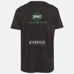 Pre Owned تي شيرت جيفنشي نصف كم قطن طباعة أسود مقاس متوسط