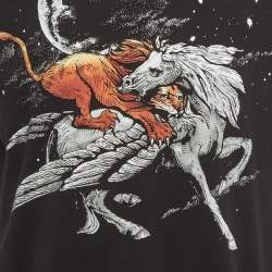 Pre Owned تي شيرت جيفنشي نصف كم قطن طباعة أسود مقاس متوسط