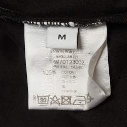 Pre Owned تي شيرت جيفنشي نصف كم قطن طباعة أسود مقاس متوسط