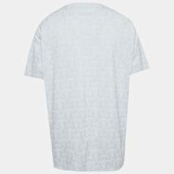 Pre Owned Givenchy Blue Star Print Jersey Crewneck T-Shirt L