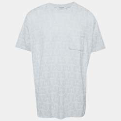 Pre Owned Givenchy Blue Star Print Jersey Crewneck T-Shirt L