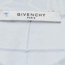 Pre Owned Givenchy Blue Star Print Jersey Crewneck T-Shirt L