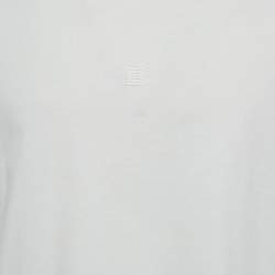 Pre Owned تي شيرت جيفنشي جيرسي بشعار مطرز أبيض مقاس متوسط - ميديم