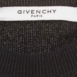 Pre Owned Givenchy Black Jacquard Knit Crewneck Sweatshirt M