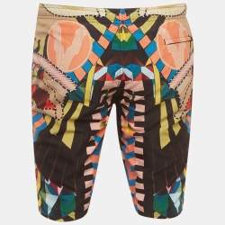 Pre Owned Givenchy Multicolour Abstract Print Nylon Swim Shorts XS