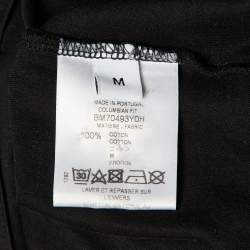 Pre Owned Givenchy Black Shark Print Cotton Crew Neck T-Shirt M