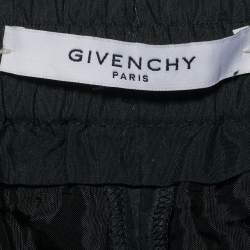 مملوكة مسبقًا Givenchy Black Logo Striped Nylon Trousers M