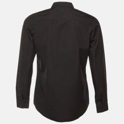 Pre Owned Givenchy Black Shark Printed Cotton Shirt M
