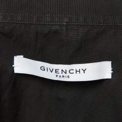 Pre Owned Givenchy Black Shark Printed Cotton Shirt M