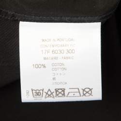 Pre Owned Givenchy Black Shark Printed Cotton Shirt M