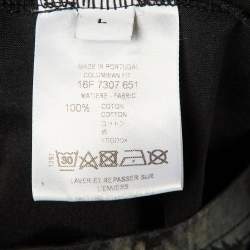 Pre Owned Givenchy Black Monkey printed Cotton Knit T-Shirt L