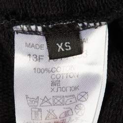Pre Owned Givenchy Black Rotweiler Printed Cotton Knit Sweatshirt XS