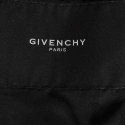 Pre Owned Givenchy Black Leather Zip Up Biker Jacket XL