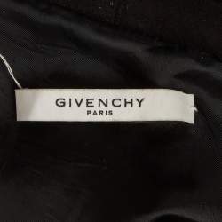 Pre Owned Givenchy Black Neoprene and Leather Hooded Bomber Jacket M