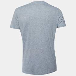 Pre Owned Givenchy Grey Rottweiler Print Cotton Cuban Fit Crew Neck T-Shirt M