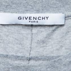 Pre Owned Givenchy Grey Rottweiler Print Cotton Cuban Fit Crew Neck T-Shirt M