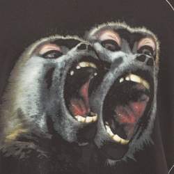 Pre Owned Givenchy Black Monkey Brothers Graphic Jersey T-Shirt S
