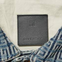Pre Owned Givenchy Blue 4G Monogram Denim Trucker Jacket L