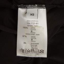 Pre Owned Givenchy Black Printed Jersey Crewneck T-Shirt XS
