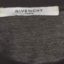 Pre Owned Givenchy Black Printed Jersey Crewneck T-Shirt XS
