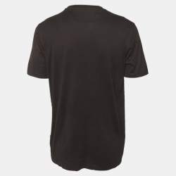 Pre Owned Givenchy Black Printed Jersey Short Sleeve T-Shirt M 