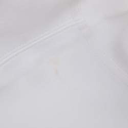 Pre Owned Givenchy White Jersey Distressed Logo Sweater XL